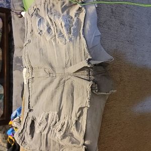 Torrid light gray destructive short shorts. Used condition. Size 22 stretchy